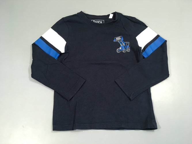 T-shirt m.l bleu marine tracteur, moins cher chez Petit Kiwi