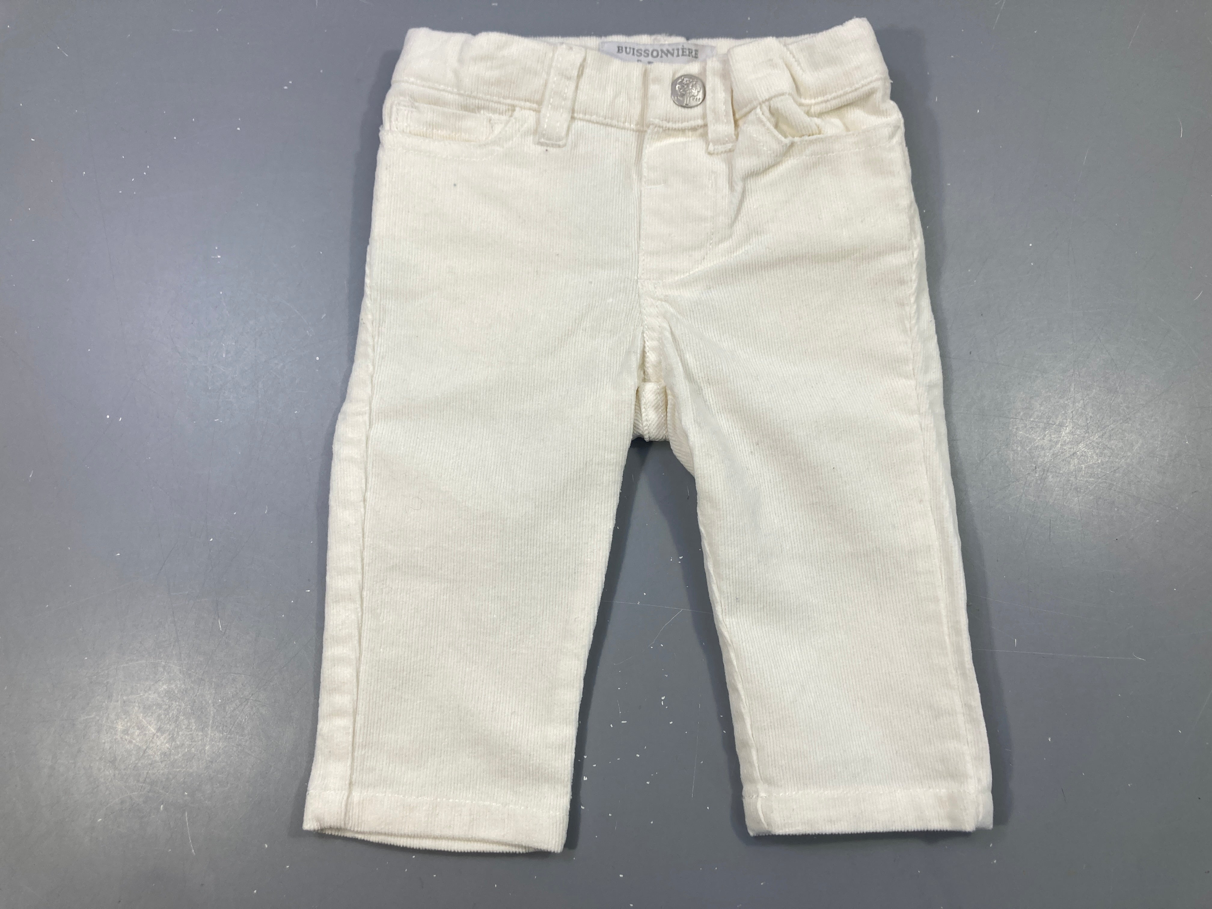 Pantalon écru velours côtelé