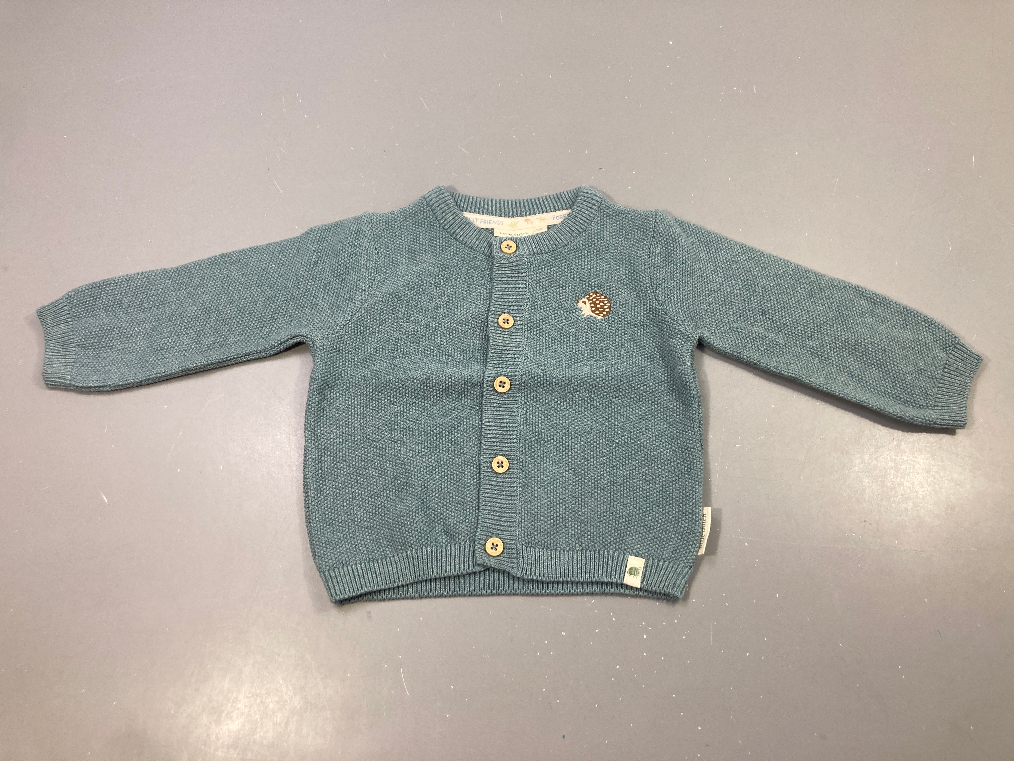 Gilet vert hérisson Little Dutch