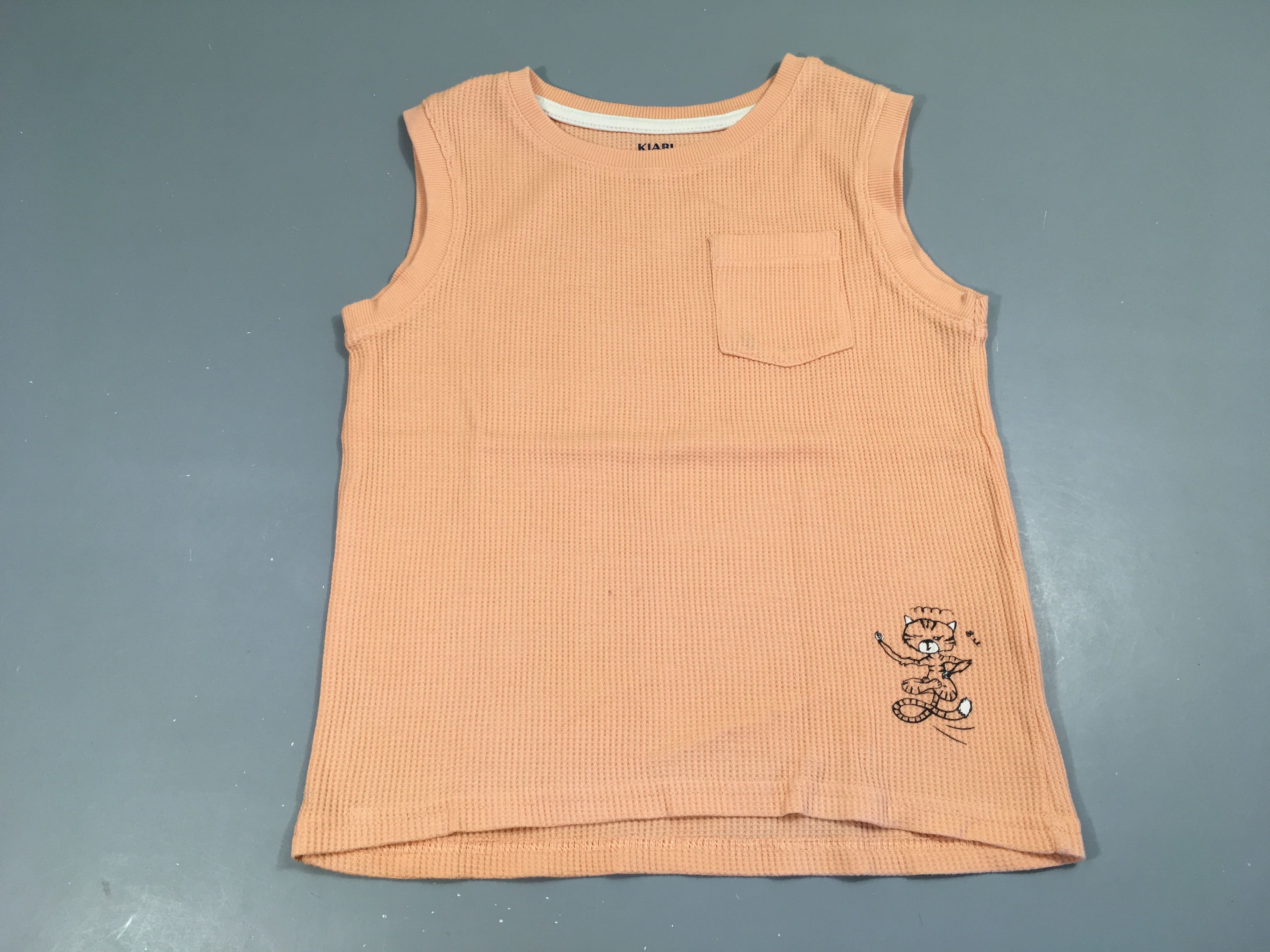 Débardeur orange poche