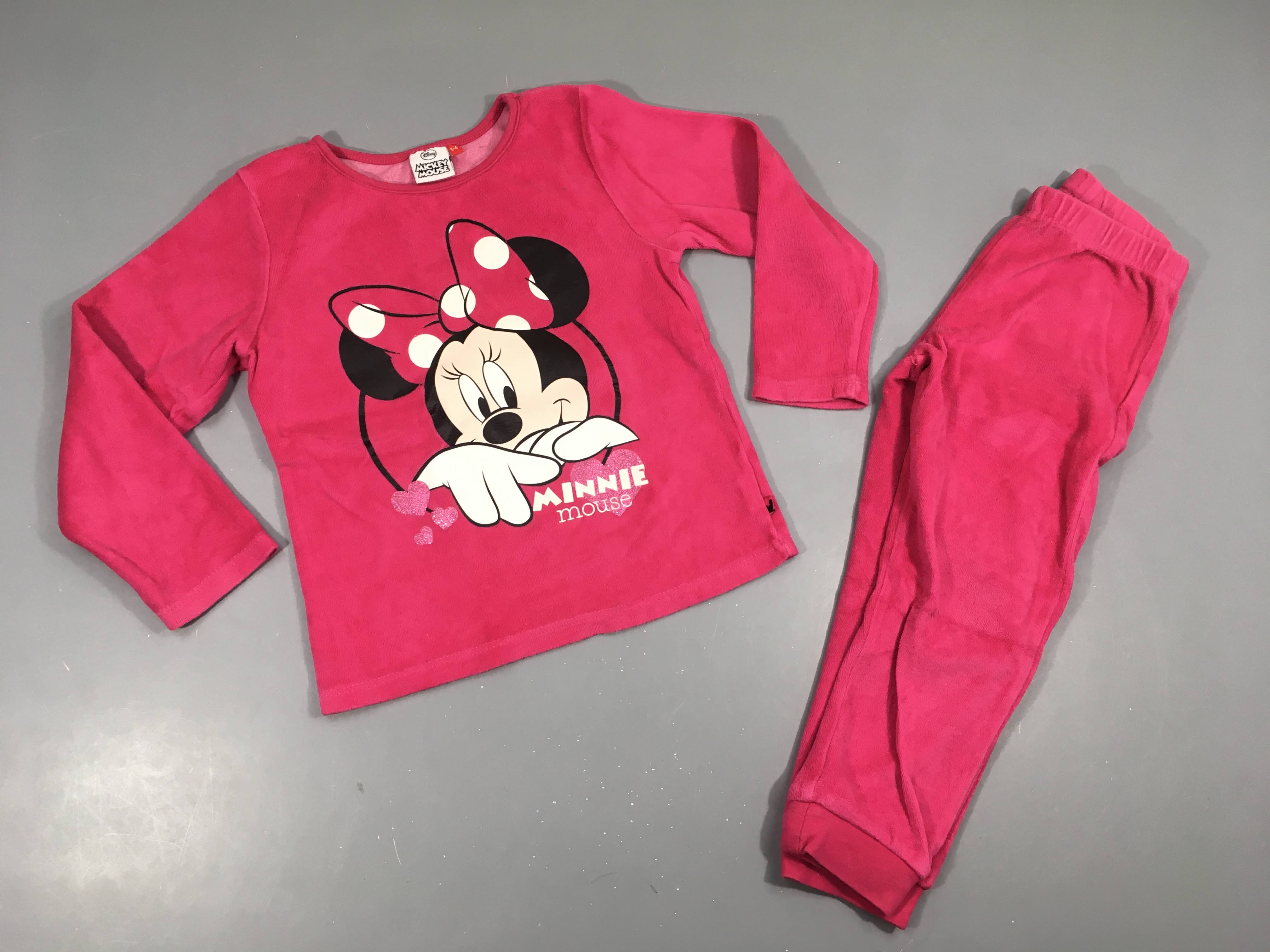 Pyjama 2pcs velours rose Minnie