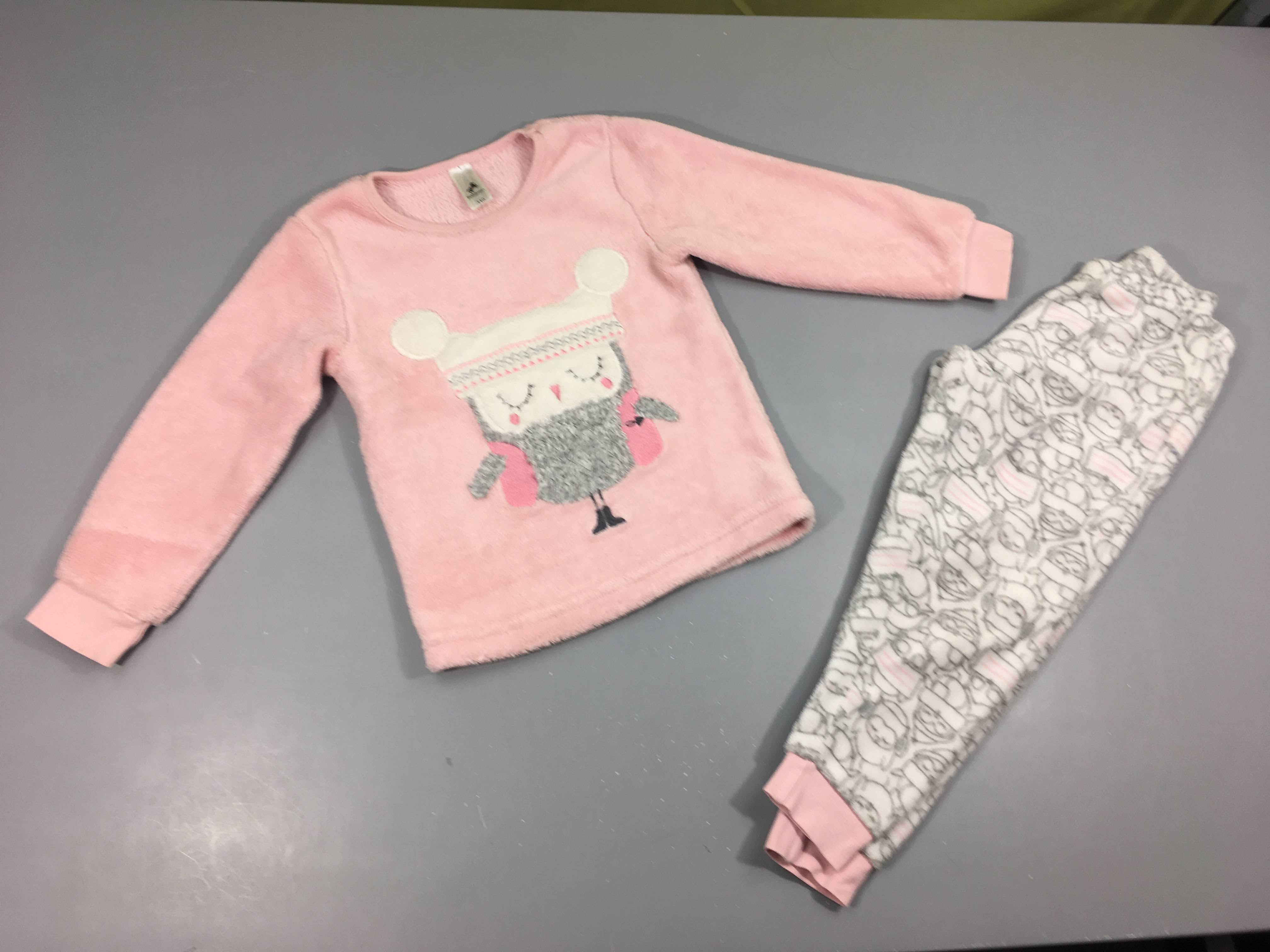 Pyjama 2 pcs softy rose hibou
