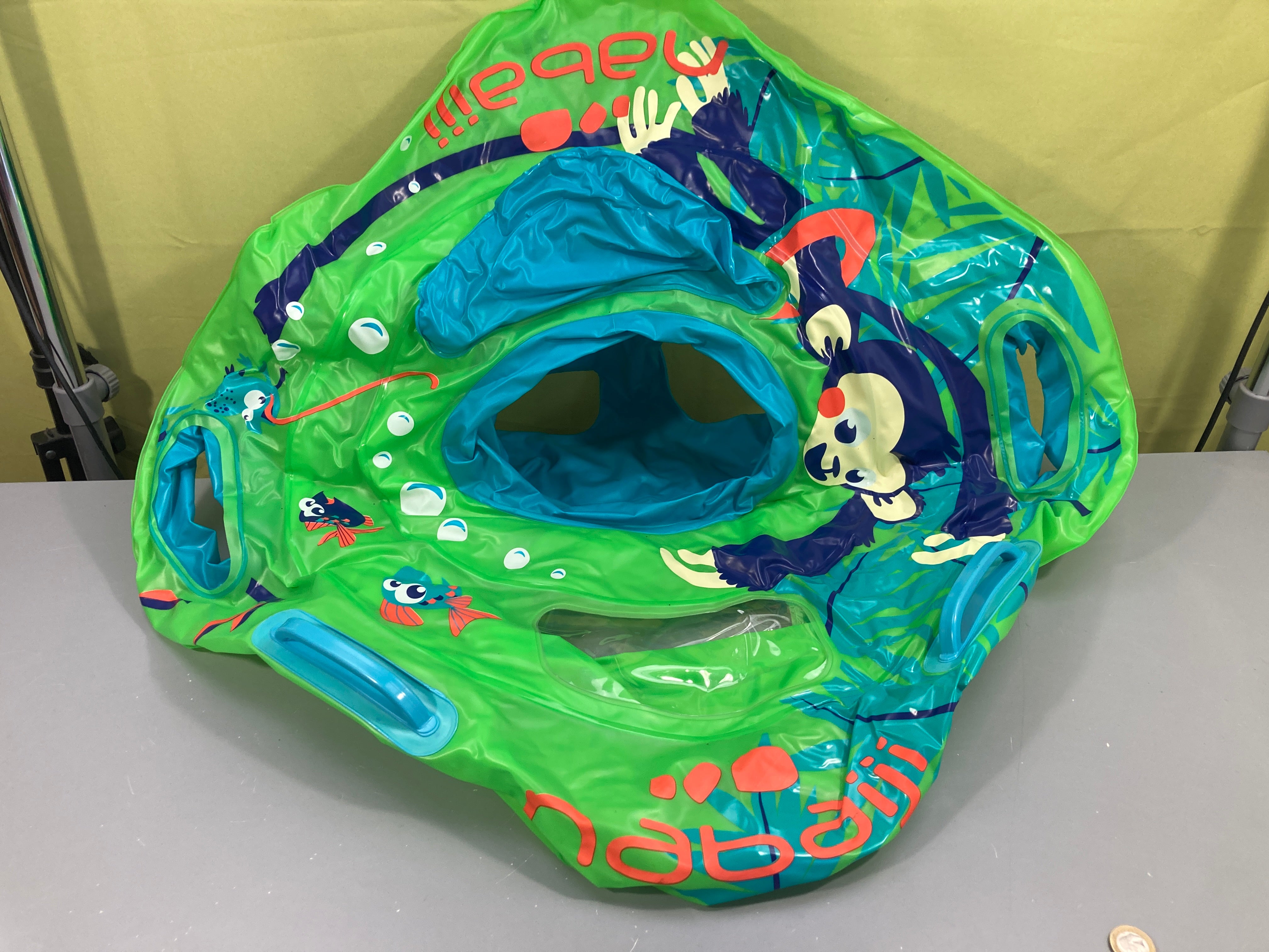 Bouée siège bleue singe Nabaiji  11-15kg