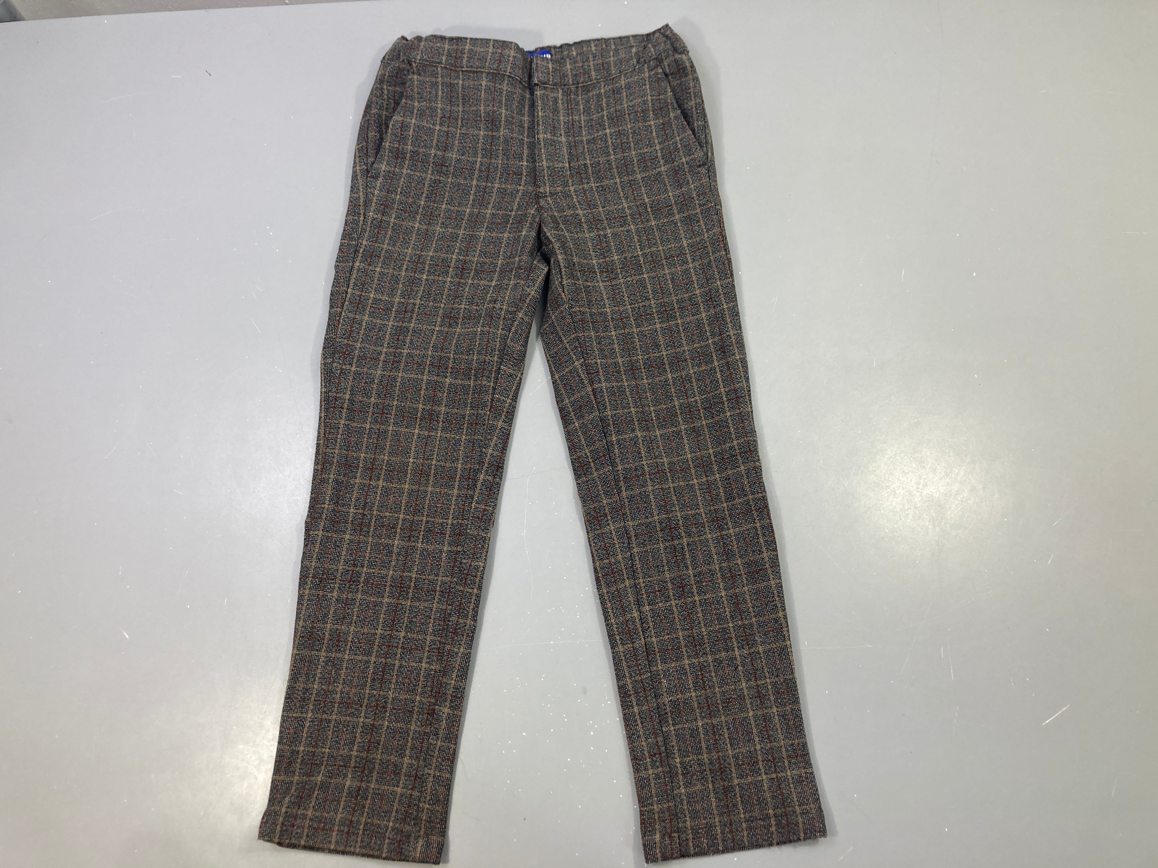 Pantalon carreaux gris foncé