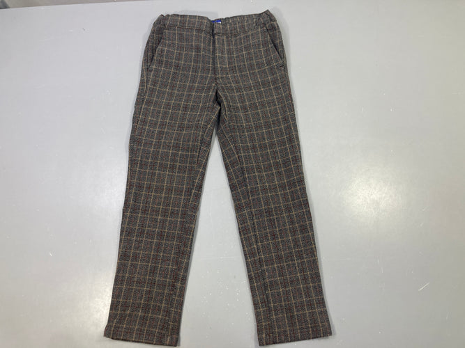 Pantalon carreaux gris foncé, moins cher chez Petit Kiwi