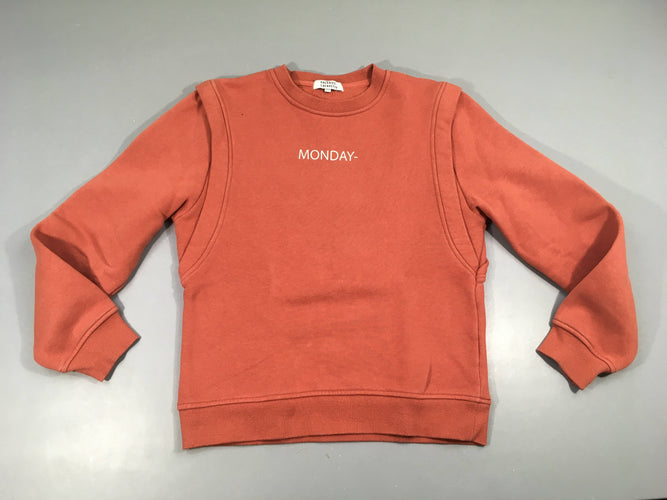 Sweat Terracotta Monday, moins cher chez Petit Kiwi
