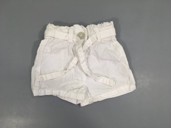 Short blanc ceinture, moins cher chez Petit Kiwi