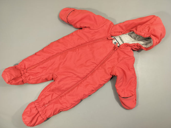 Combi pilote rose extérieur 100 %polyester, intérieur 100% coton, moins cher chez Petit Kiwi