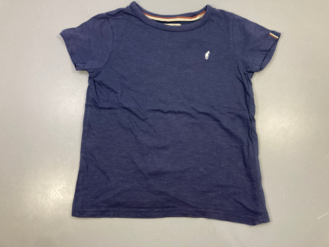 T-shirt m.c bleu foncé cheval, moins cher chez Petit Kiwi