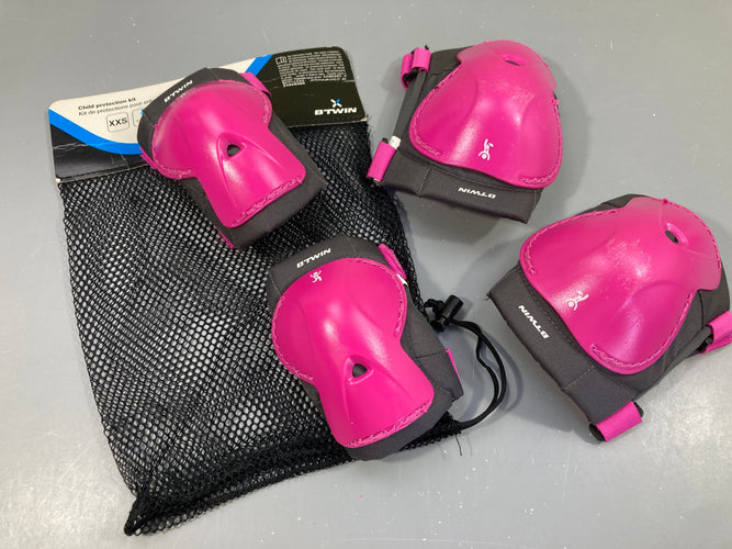 Kit de 2 prote.ctions rose B'twin XXS 3-7a-de 25kg, moins cher chez Petit Kiwi