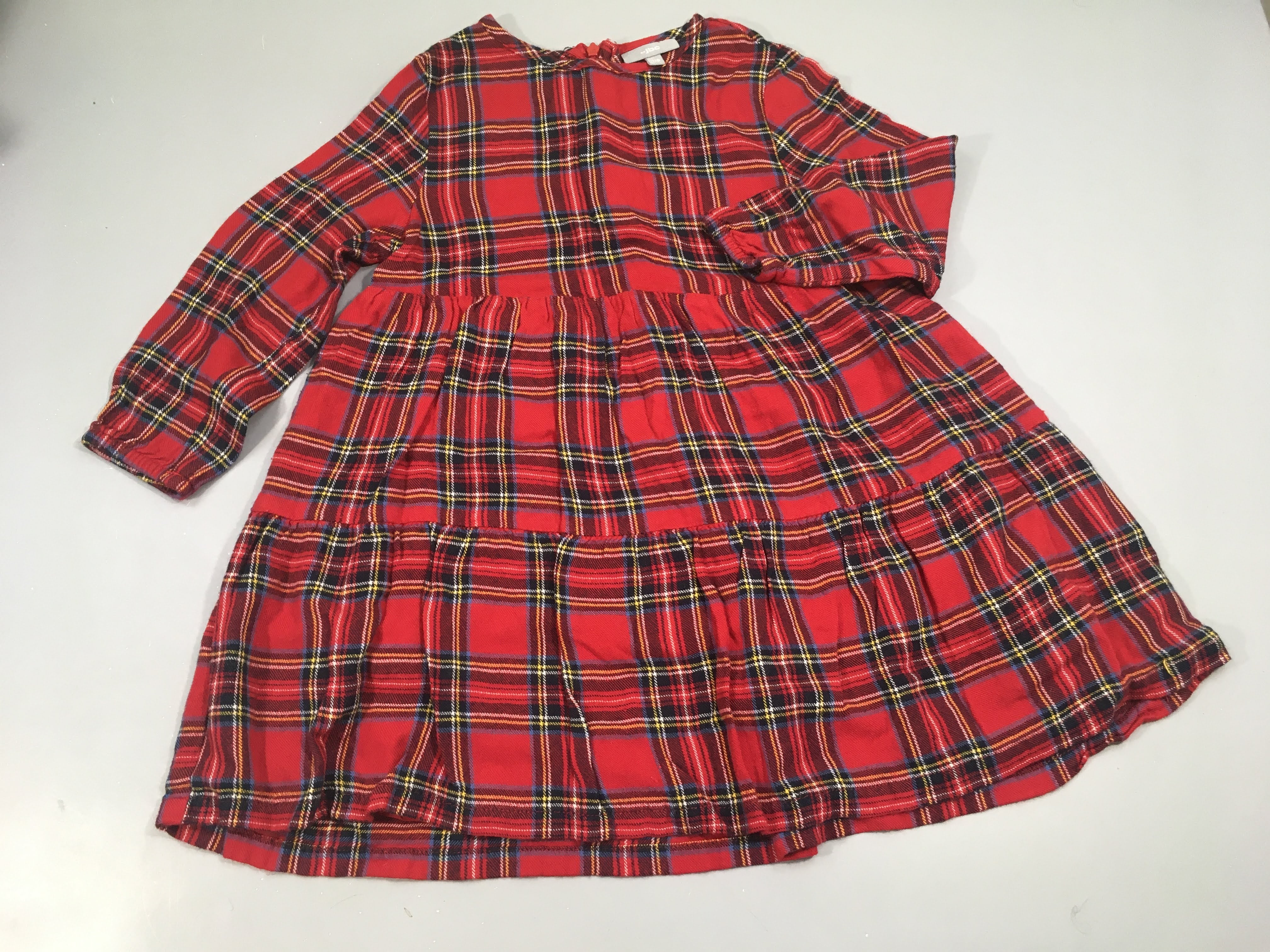 Robe m.l tartan rouge