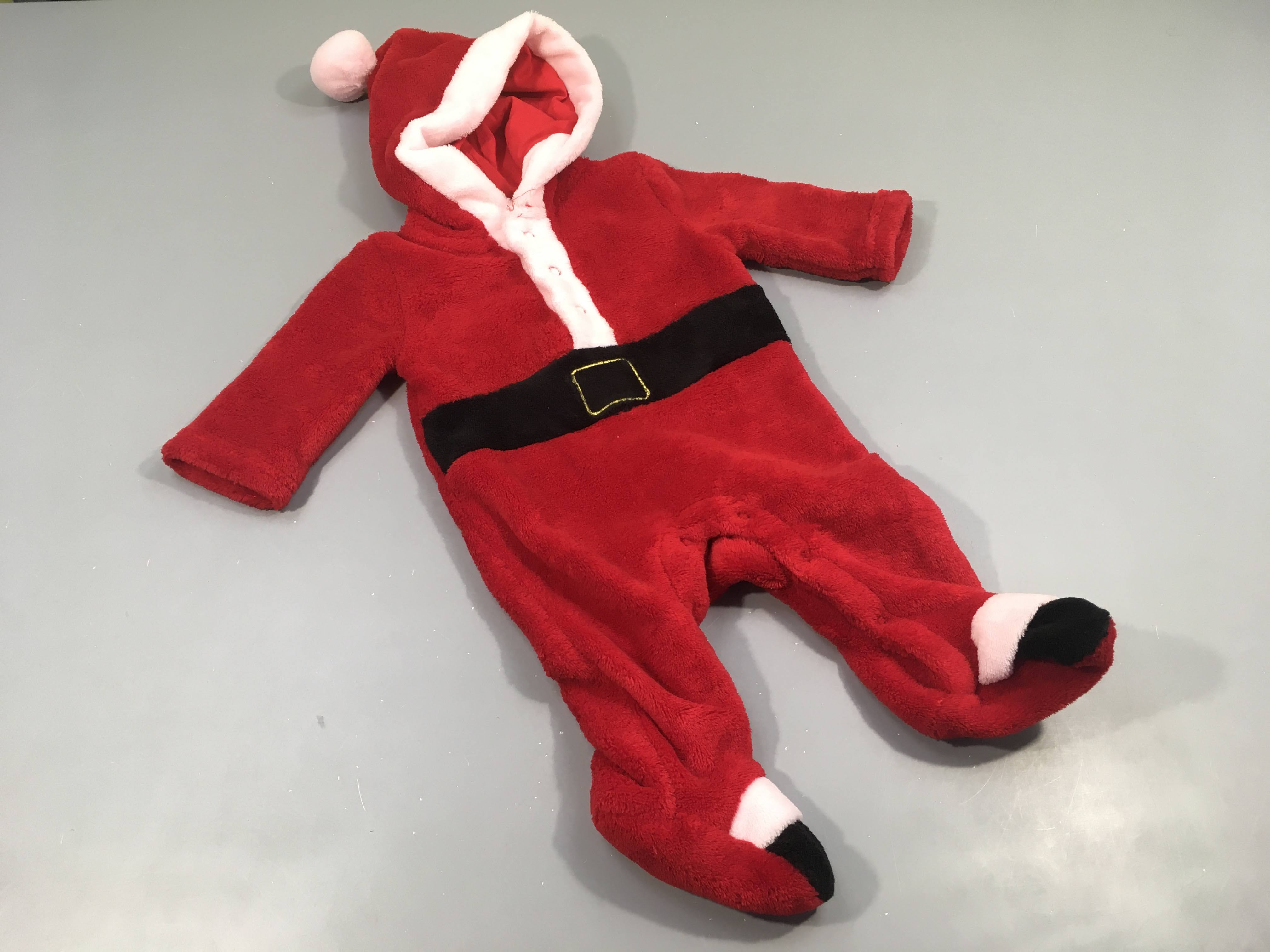 Pyjama velours rouge et blanc , père Noël