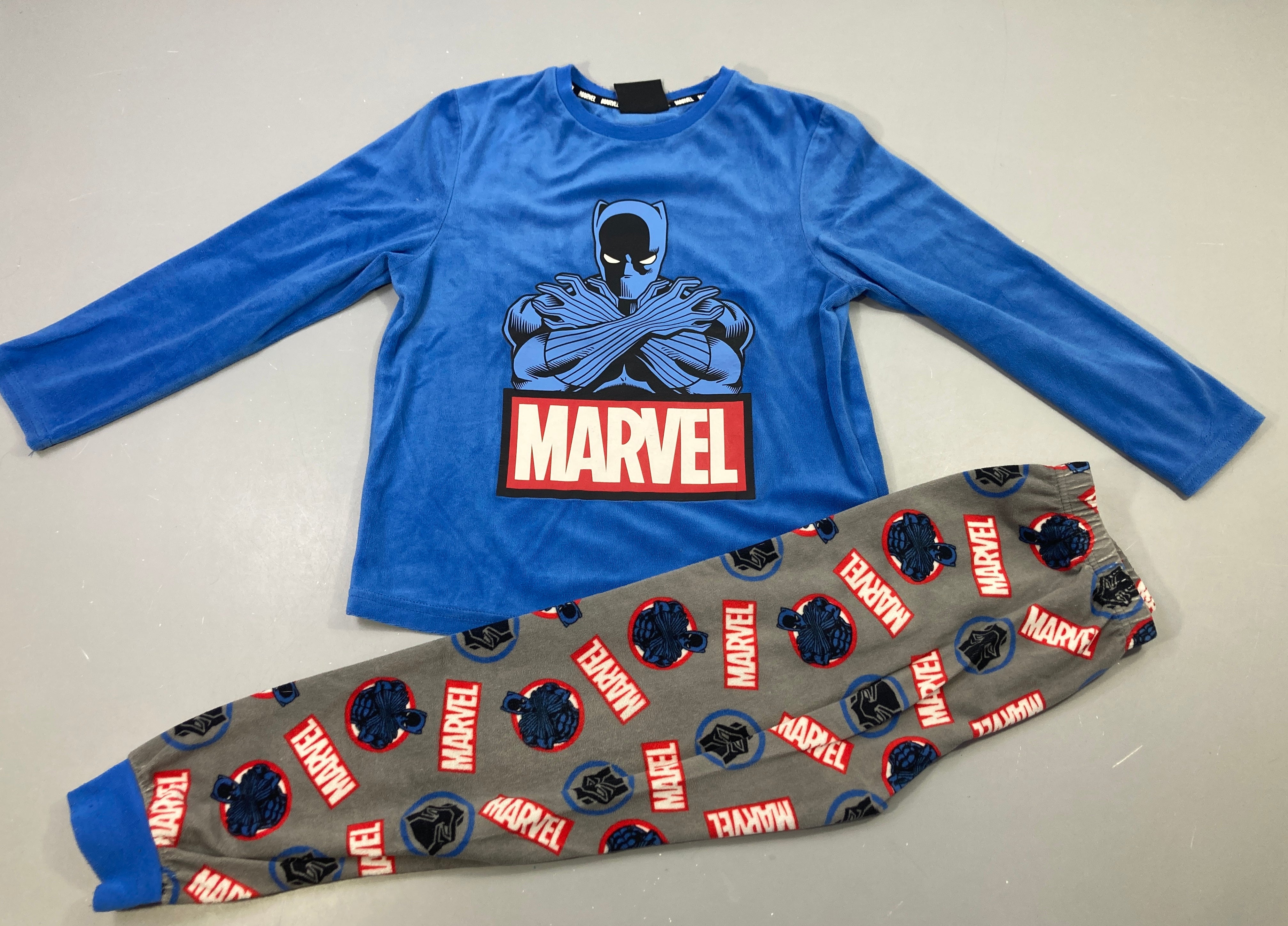 Pyjama 2pcs velours bleu black panther mà reversel