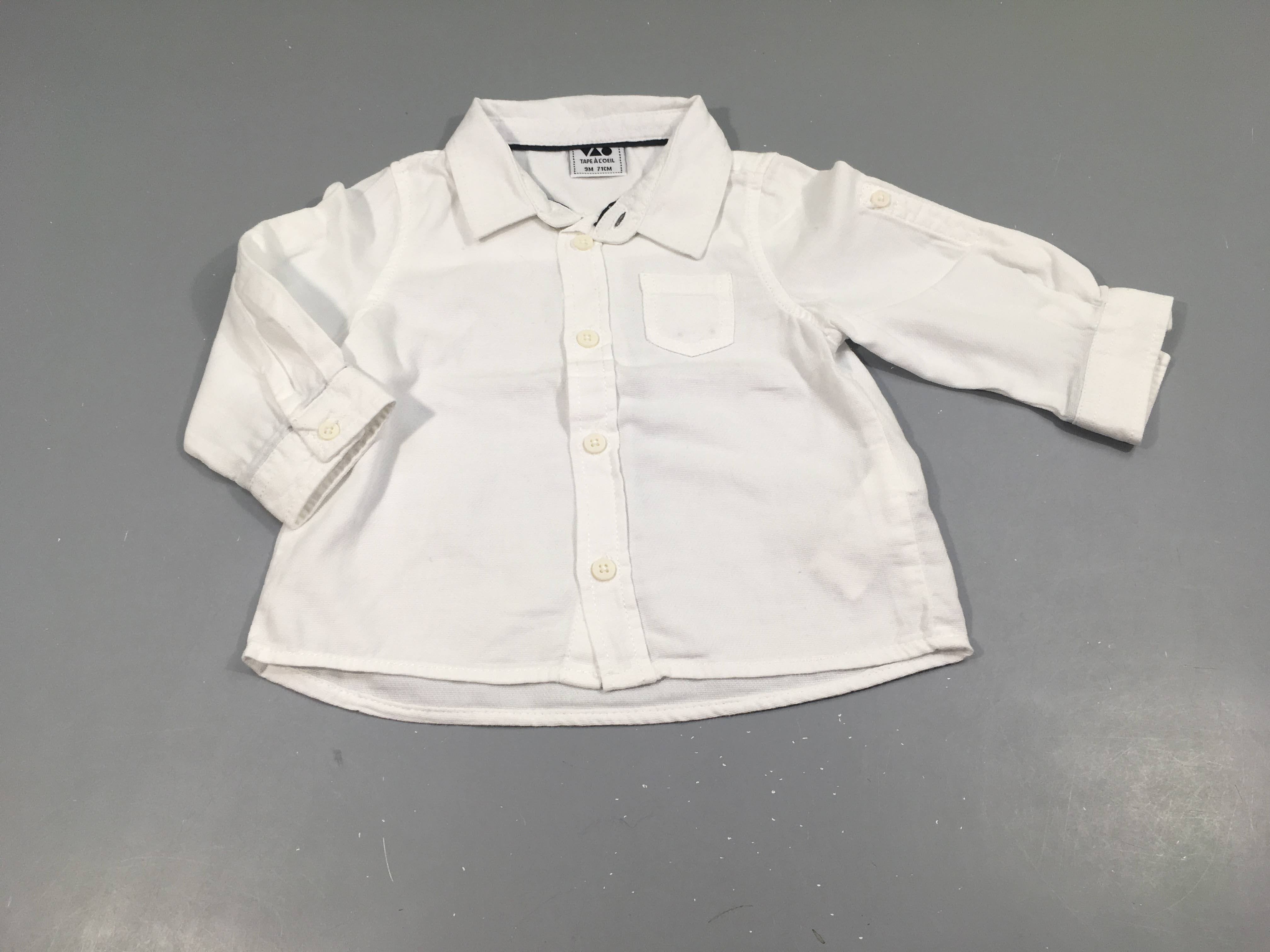Chemise m.l blanc texturé