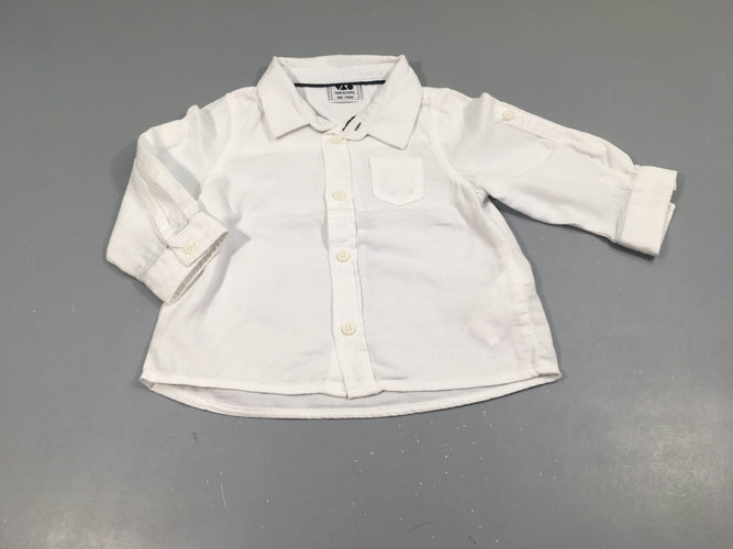 Chemise m.l blanc texturé, moins cher chez Petit Kiwi