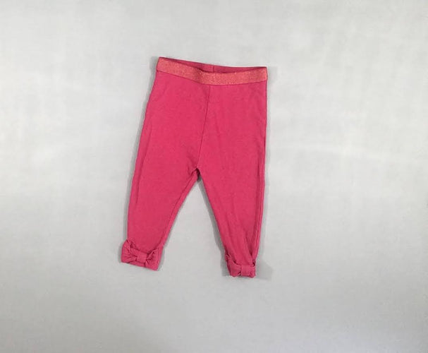 Legging rose vif, moins cher chez Petit Kiwi