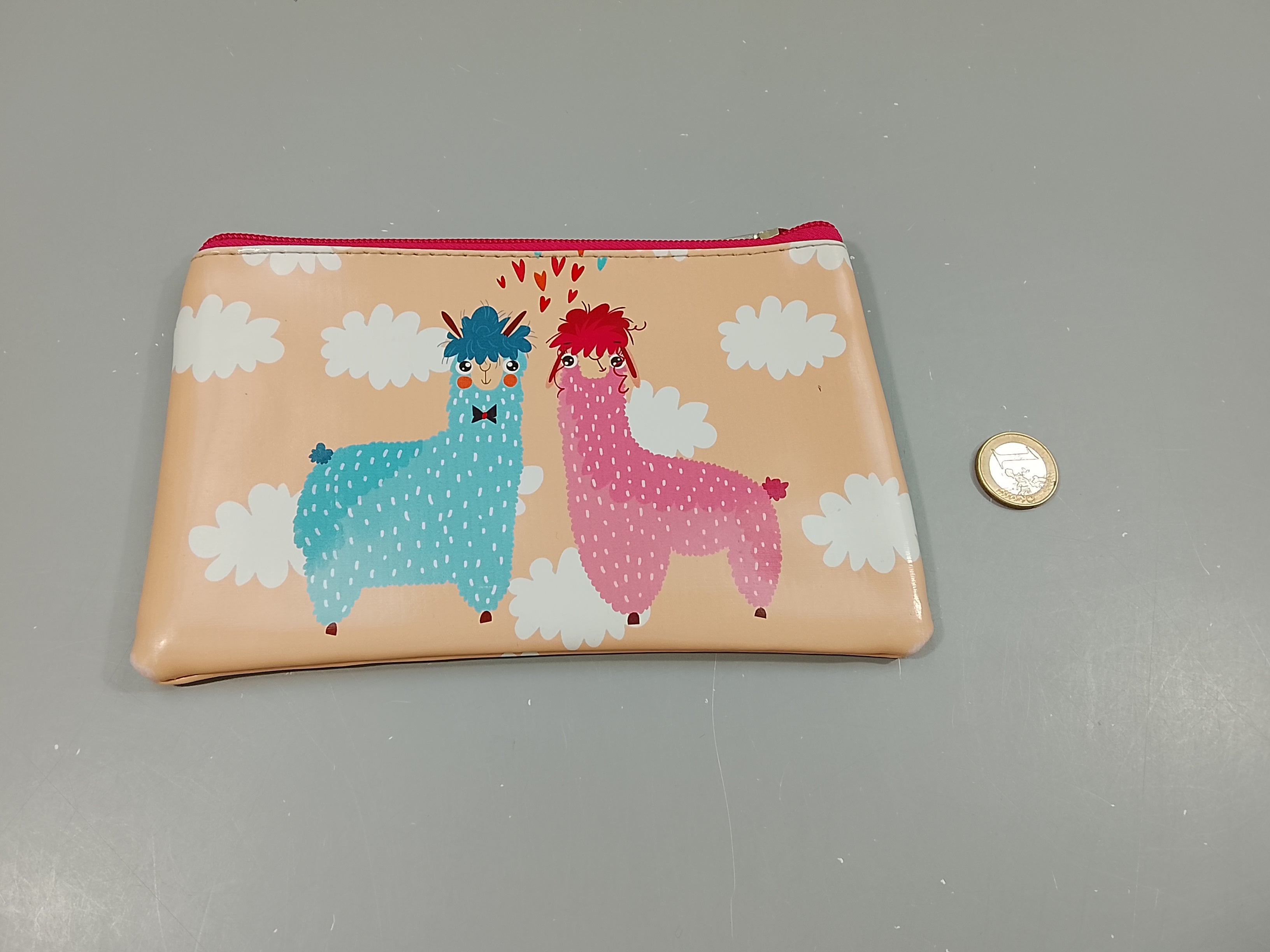 Trousse lamas 1 rose et 1 bleu