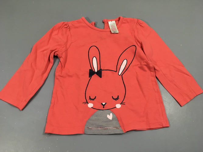 T-shirt m.l rose lapin, moins cher chez Petit Kiwi