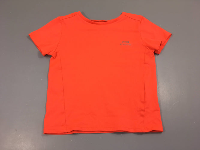 T-shirt m.c de sport orange néon Kalenji, moins cher chez Petit Kiwi
