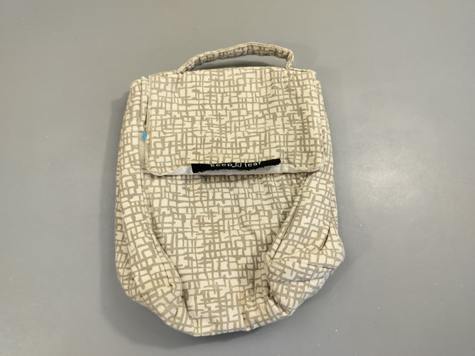 Lunch bag écru motifs  gris, Keep Leaf, moins cher chez Petit Kiwi