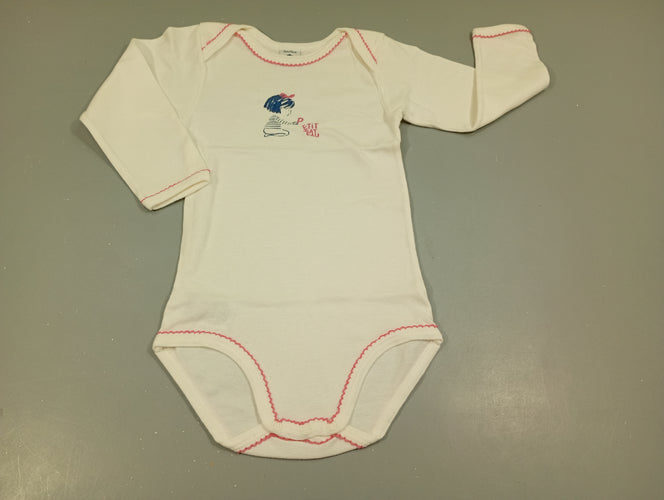Body m.l blanc fillette " petit bâteau", moins cher chez Petit Kiwi