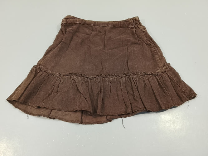 Jupe en velours côtelé brun . G-wear, moins cher chez Petit Kiwi