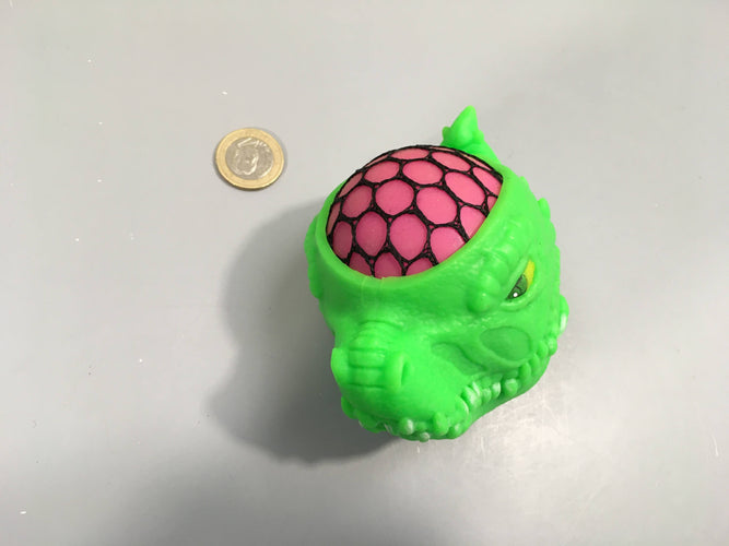 Dino en silicone avec deux balles, moins cher chez Petit Kiwi