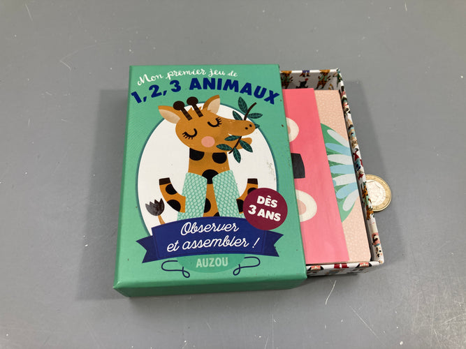 Complet Mon 1er jeu de 1,2,3 animaux.Observer et assembler! + 3a, moins cher chez Petit Kiwi