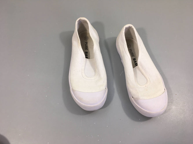 Pantoufles de gymnastiques blanches, 30, moins cher chez Petit Kiwi