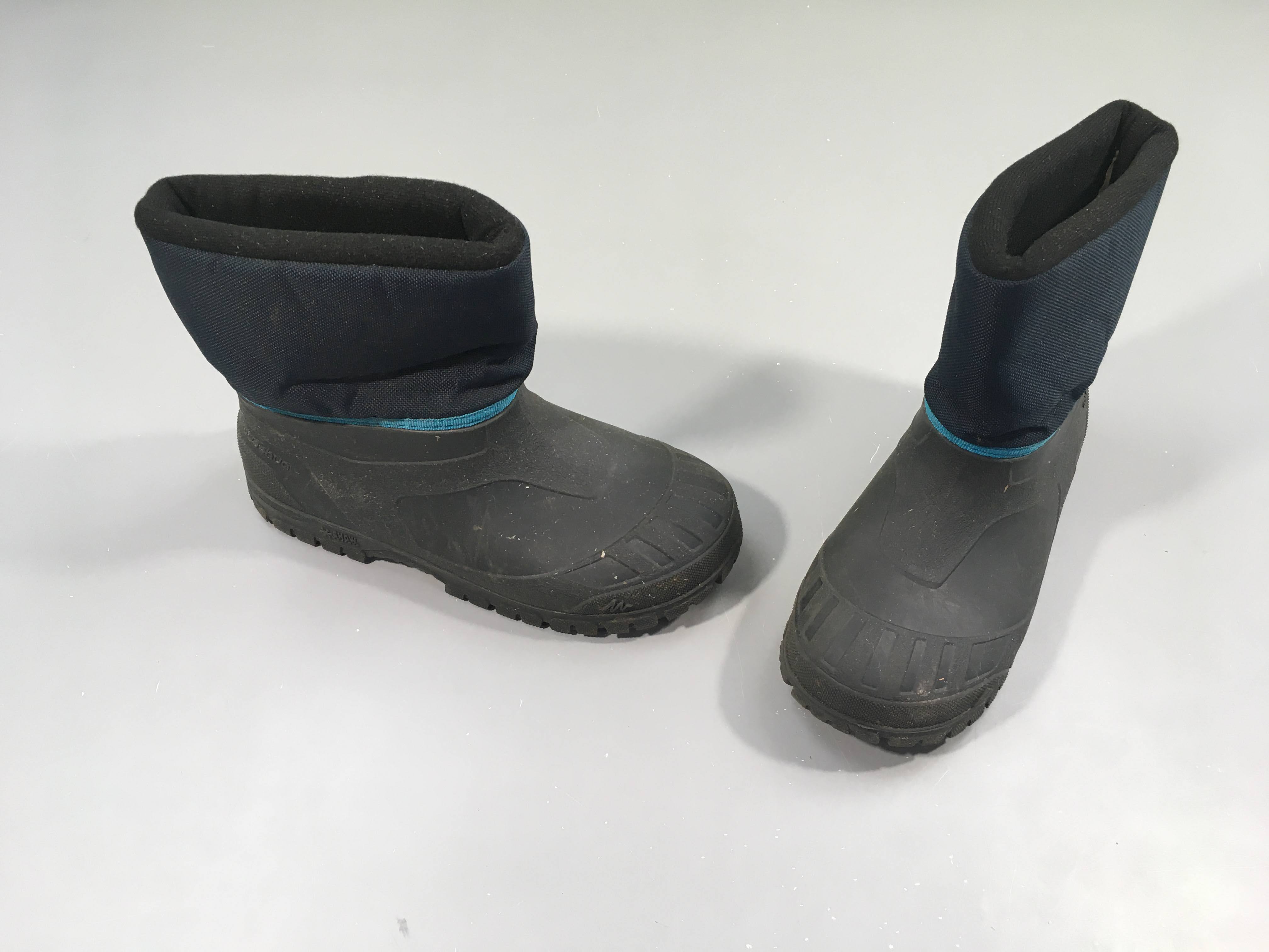 Bottes de neige bleu marine et gris (32-33)