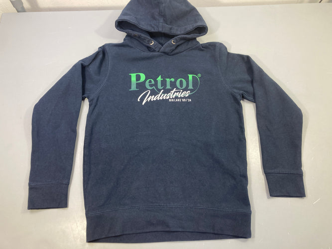 Sweat à capuche bleu foncé Petrol, moins cher chez Petit Kiwi