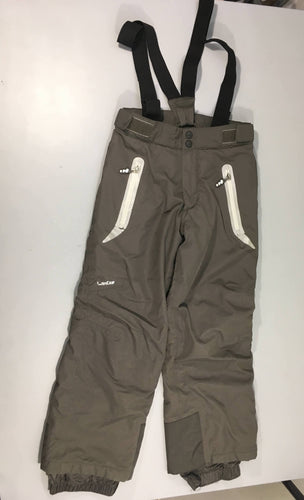 Pantalon de ski brun grisé foncé avec bretelles, Novadr.y, Wed'ze, moins cher chez Petit Kiwi