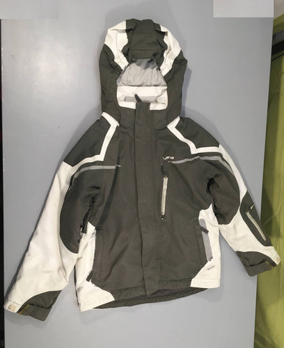 Veste de ski gris/blanc, Wed'ze, 1 scratch avant décousu, moins cher chez Petit Kiwi