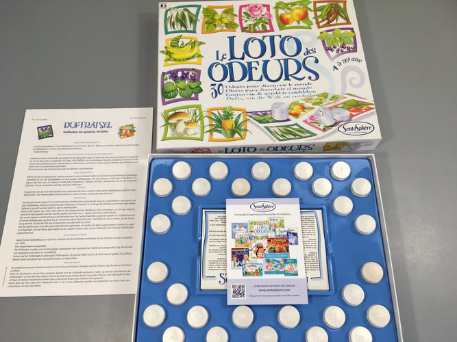Le Loto des Odeurs - Jeux Olfactif & Familial Sentosphere, complet, moins cher chez Petit Kiwi