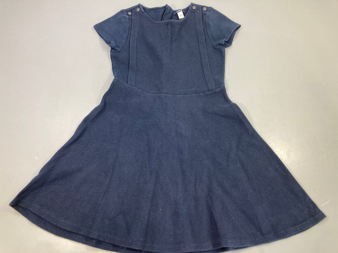 Robe m.c molleton texturé bleu foncé, moins cher chez Petit Kiwi
