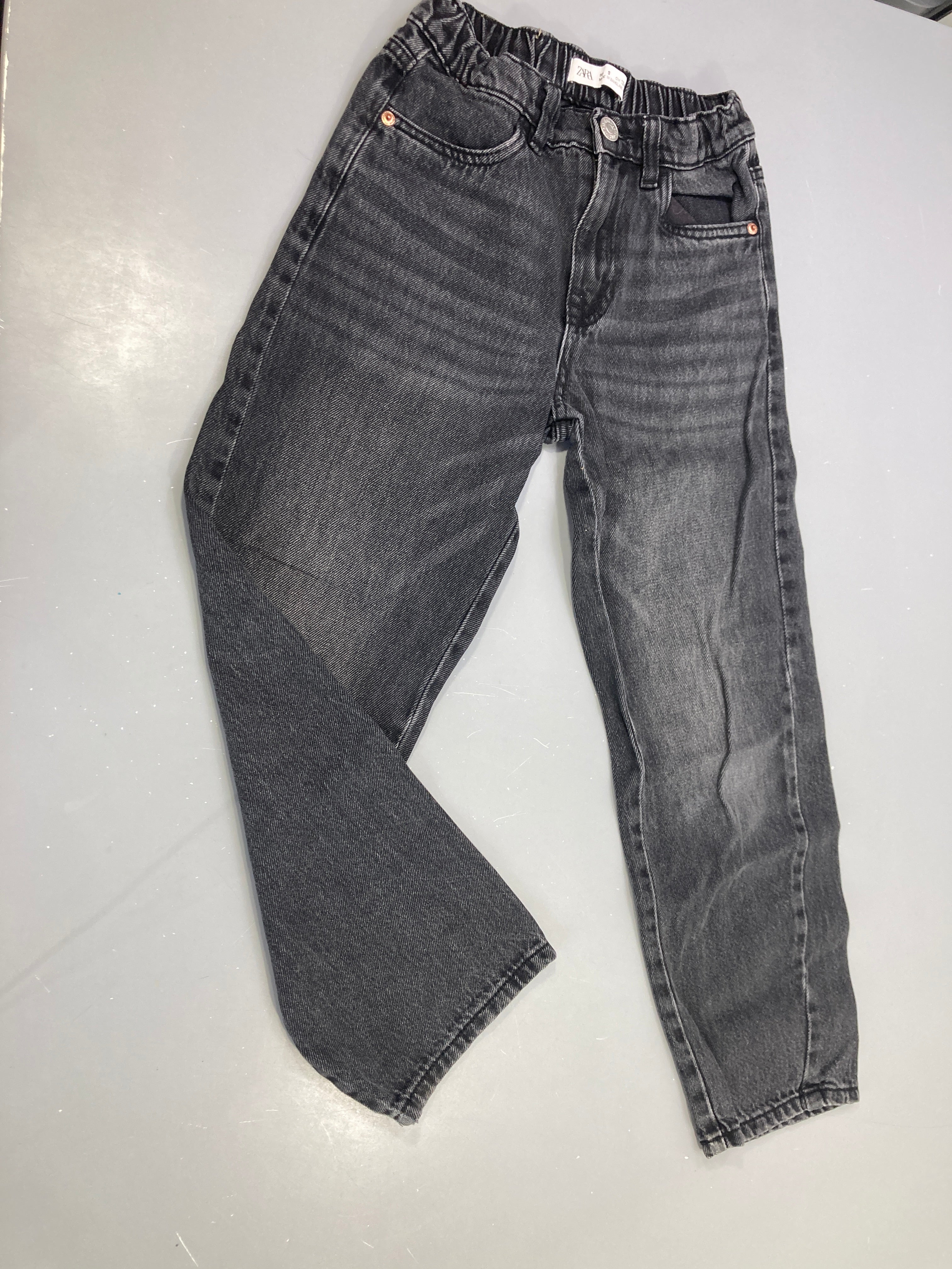 Jeans Mom  anthracite taille élastique