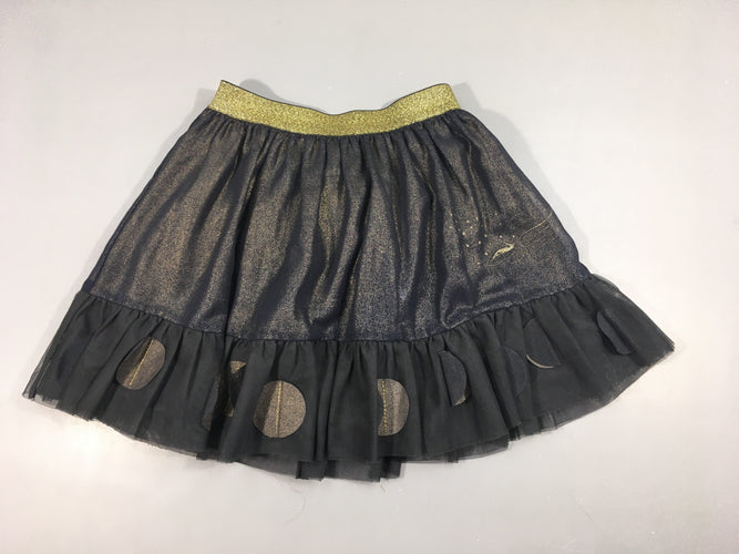 Jupe tulle bleu marine irisé doré, moins cher chez Petit Kiwi