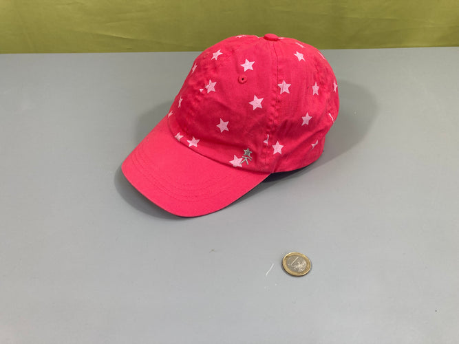 Casquette rose vif étoiles, moins cher chez Petit Kiwi