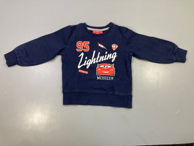 Sweat bleu foncé Cars, moins cher chez Petit Kiwi