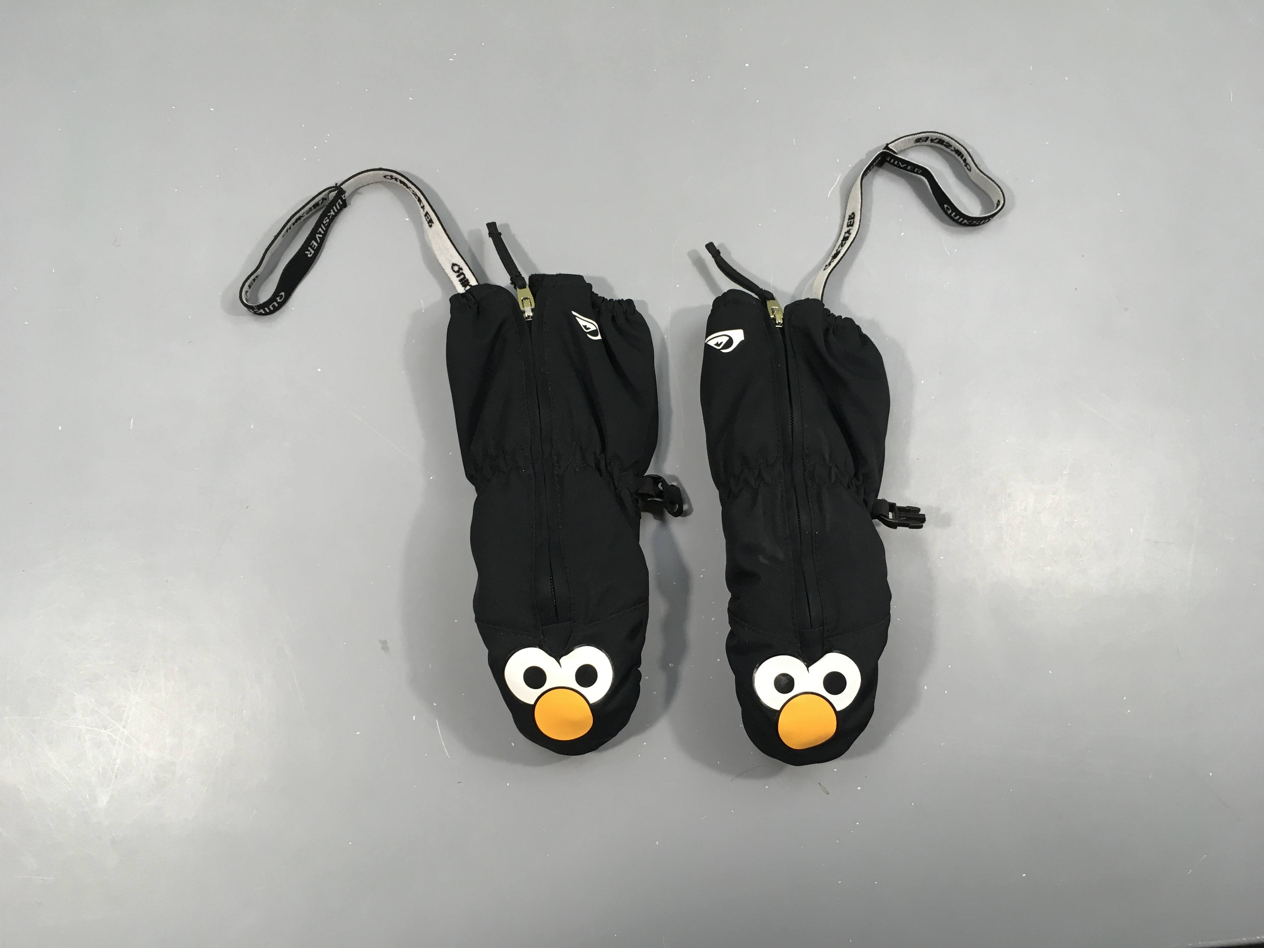 Quiksilver Moufles de ski noires pingouins, M