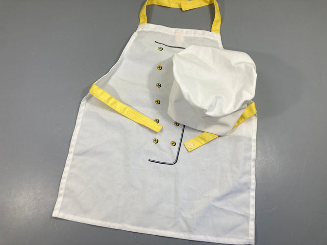 Déguisement cuisinier, tablier + chapeau, moins cher chez Petit Kiwi