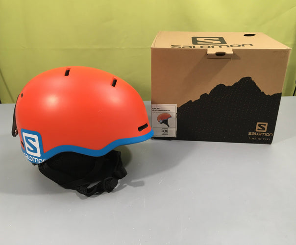 Casque de ski orange-bleu Grom Salomon 53-56cm, moins cher chez Petit Kiwi
