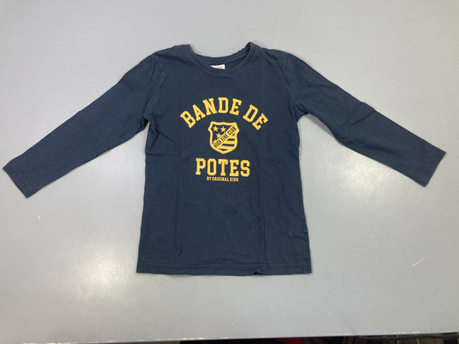 T-shirt m.l bleu foncé bande de potes, moins cher chez Petit Kiwi