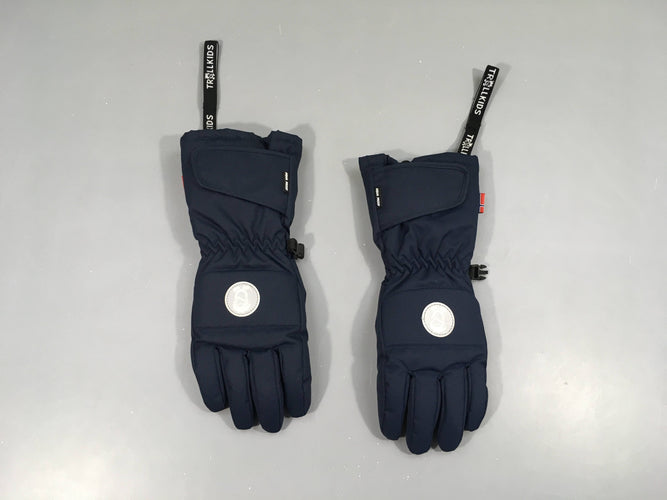 Gants bleu foncé Trollkids, moins cher chez Petit Kiwi