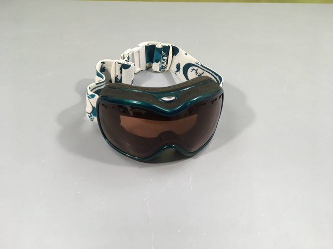 Masque de ski Oakley blanc-vert, moins cher chez Petit Kiwi