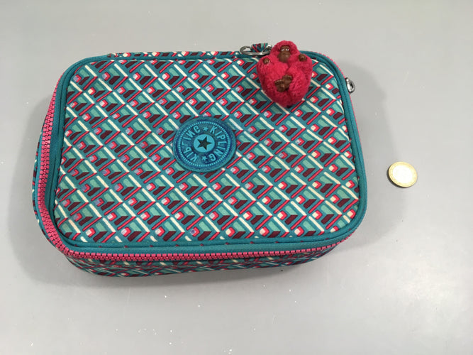 Plumier vert motifs rose-A rafraichir intérieur auréolé, moins cher chez Petit Kiwi