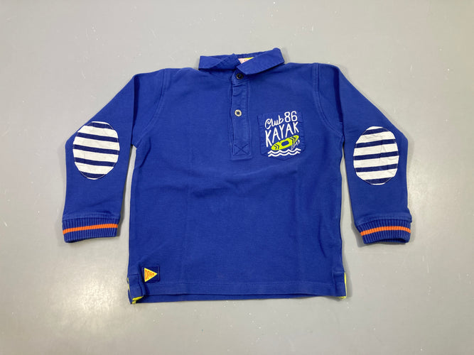 Polo m.l bleu kayak, moins cher chez Petit Kiwi
