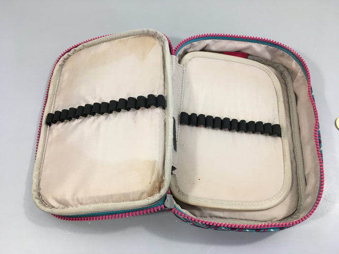 Plumier vert motifs rose-A rafraichir intérieur auréolé, moins cher chez Petit Kiwi