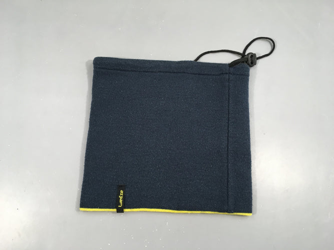 Tour de cou réversible bleu foncé/jaune Wed'ze Qques bouloches, moins cher chez Petit Kiwi