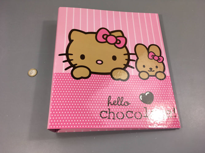 Classeur A4 Hello Kitty Chocolate-Hteur anneaux 5cm (épaisseur classeur 6cm), moins cher chez Petit Kiwi